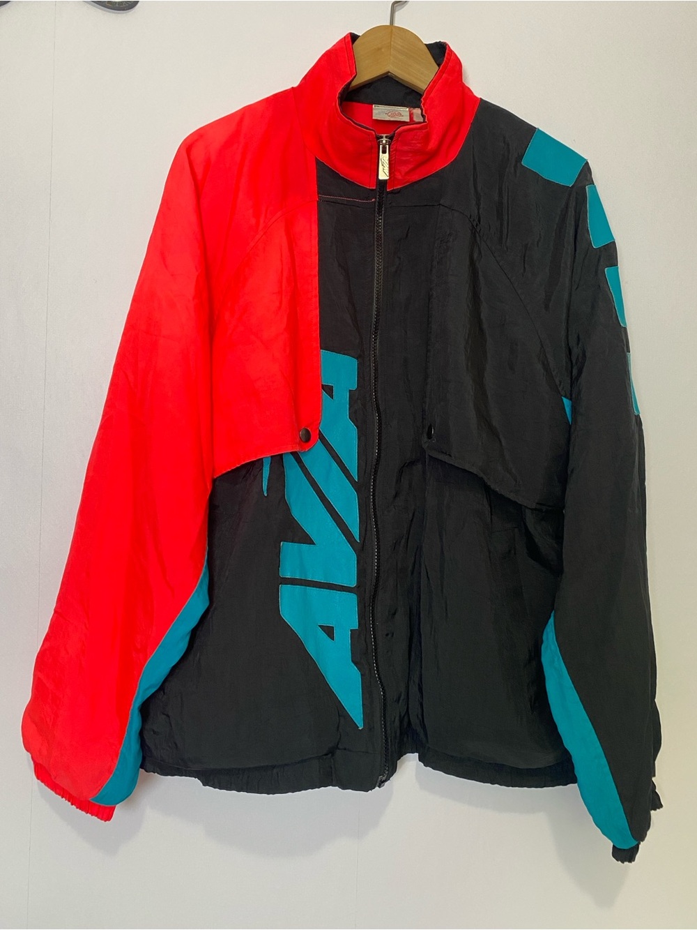 Vintage Avia 90s Colorblock Windbreaker Track Jacket Mens XL Neon Retro Athletic